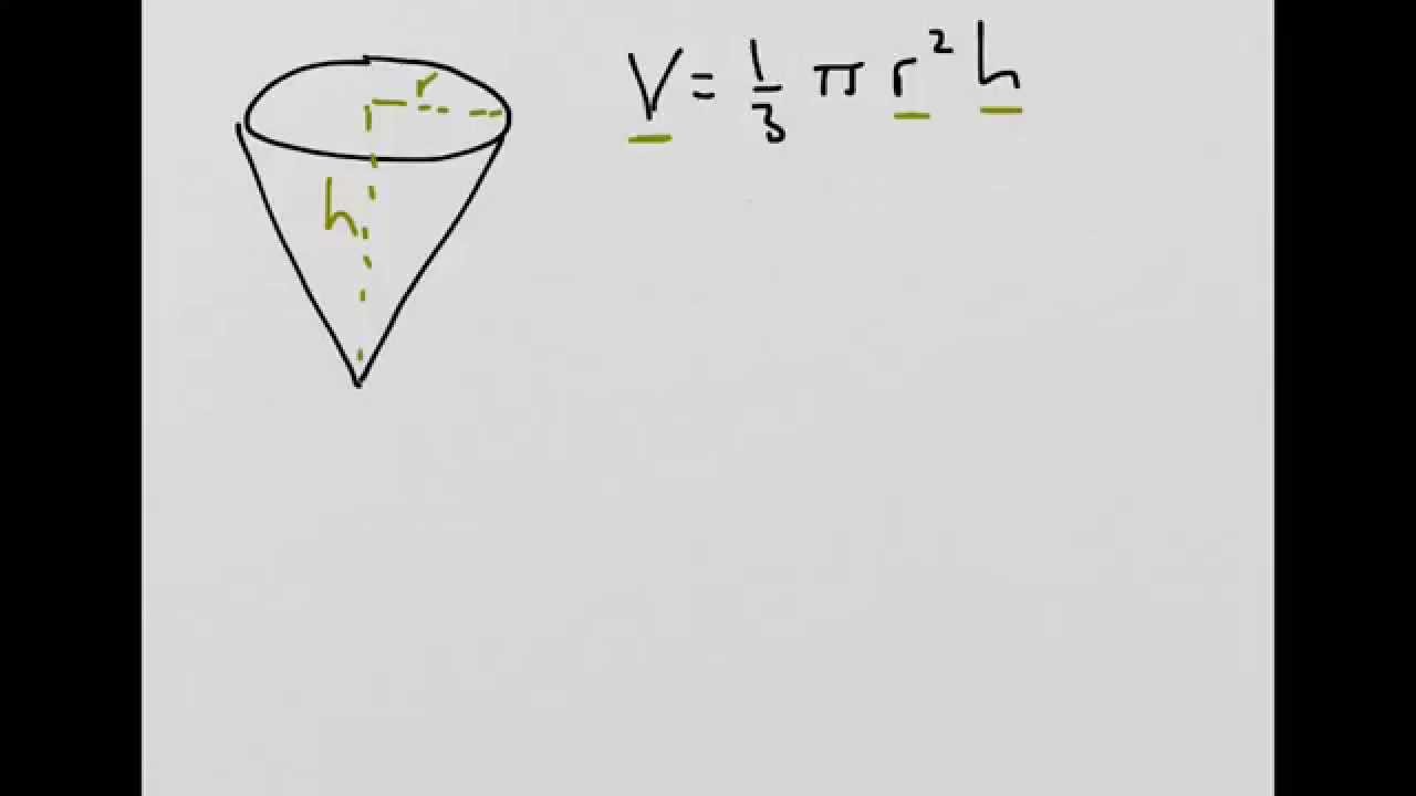 Related rates involving a cone - YouTube