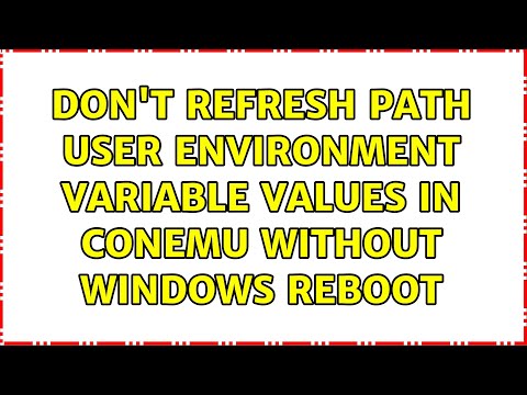 Don't refresh PATH user environment variable values in ConEmu without Windows reboot