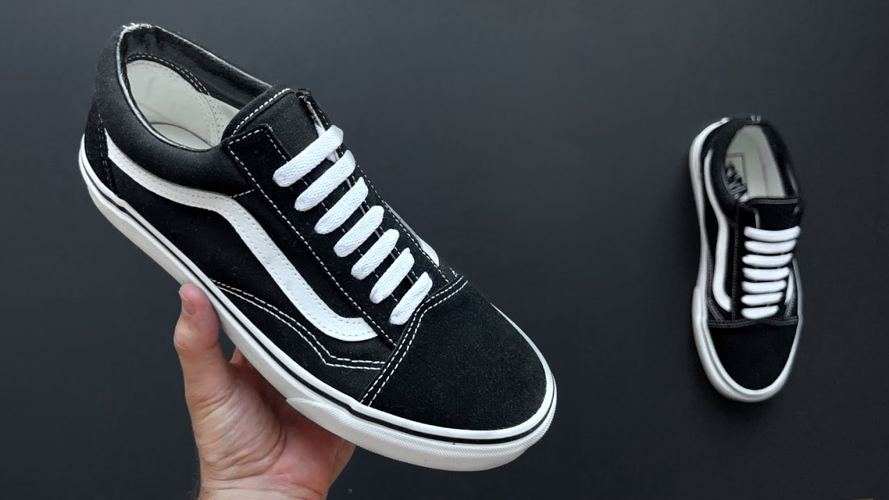 HOW TO BAR LACE VANS OLD SKOOLS (EASY WAY) - YouTube