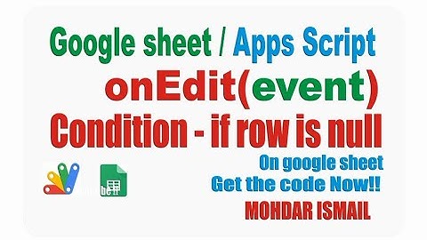onEdit (event) - conditional