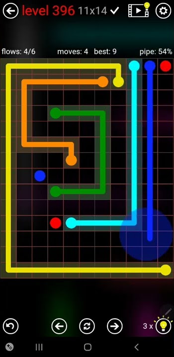 How To Solve Flow Free 11x14 Mega Mania Pack Level 396 Board Walk Through Solution Walkthrough