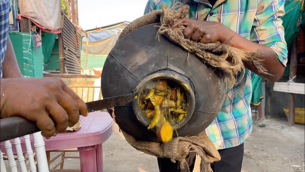 Traditional Gujarati Dish Ubadiyu Cooked Over Cow Dung Cakes | Indian Street Food | Aamchi Mumbai