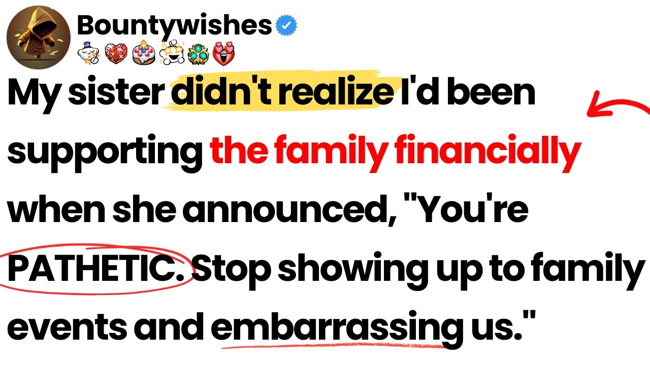 My sister called me PATHETIC at a family event—she didn’t know I supported the family.