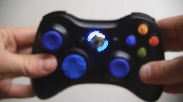 Custom Controller #9 - Blue LED Modded Controller By Aporia Customs