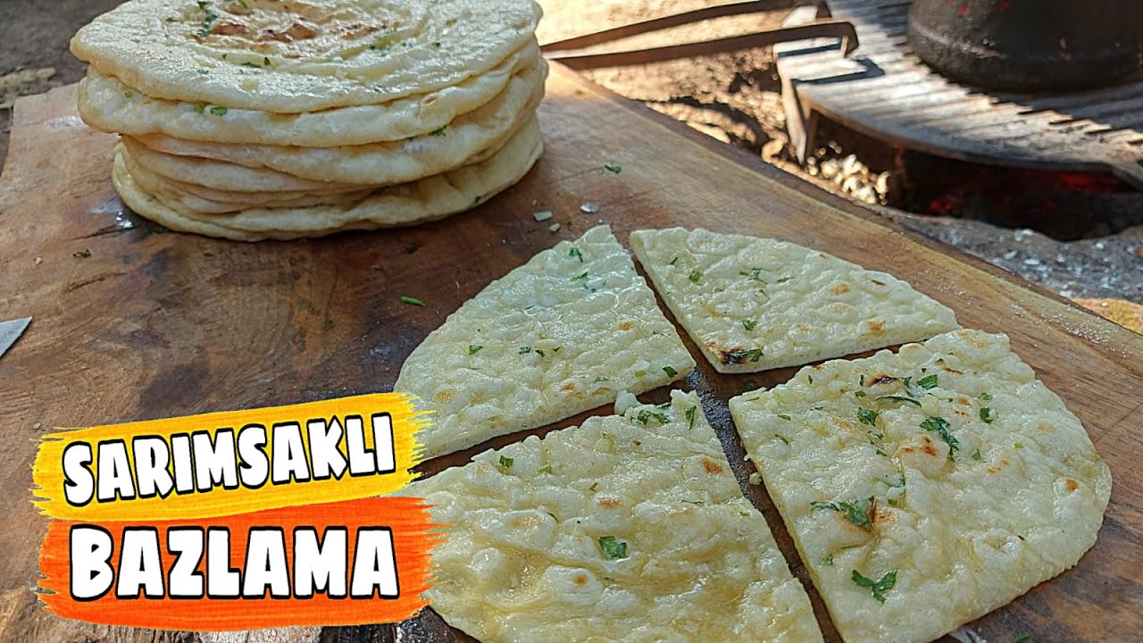 SARIMSAKLI  BAZLAMA TARİFİ ????️  NASIL YAPILIR ???? EASY CAMP MEALS ▶️ ÇADIR KAMPI ????️ BREAD #shorts