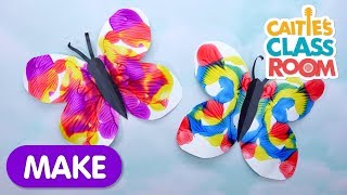 Symmetrical Butterfly Painting | Caitie's Classroom | Learning Videos For Kids screenshot 3