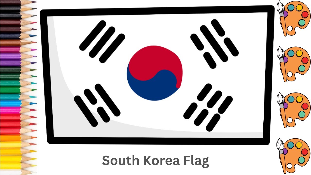 South Korea Flag Sketch Art And Paint Step By Step Tutorial south-korea-flag-sketch-art-and-paint-step-by-step-tutorial