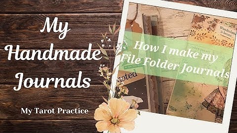 How to make a File Folder journal with removable insert