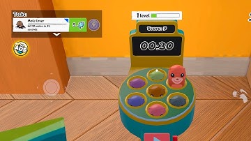 I am Cat - House Mission - Mole Lover: Hit 10 moles in 45 seconds Walkthrough