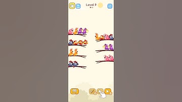Bird Sort-Color Puzzle Game Level-9 #shorts