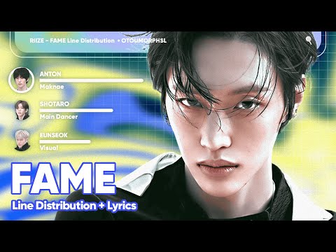 RIIZE • FAME // Line Distribution With Lyrics Color Coded by @otoumorphs_l