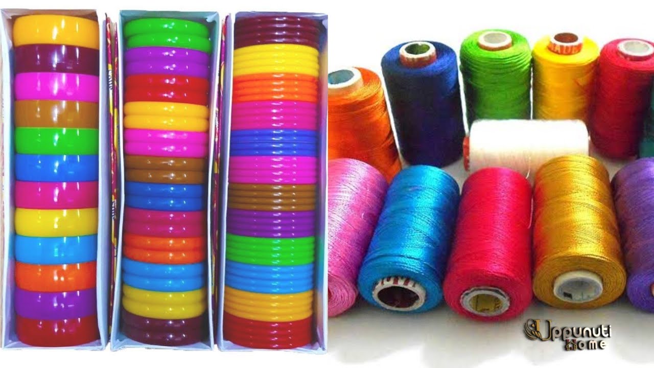3 Beautiful Silk Thread Bangles Sets Making At Home | DIY | Silk Thread Side Bangles |uppunutihome