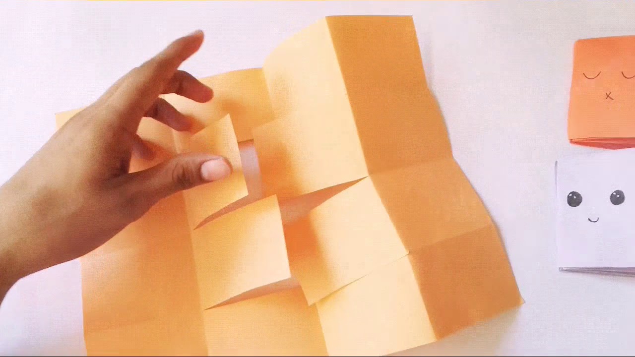 How to make paper craft mini book with only one sheet - YouTube