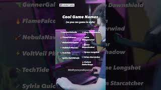 Cool game names