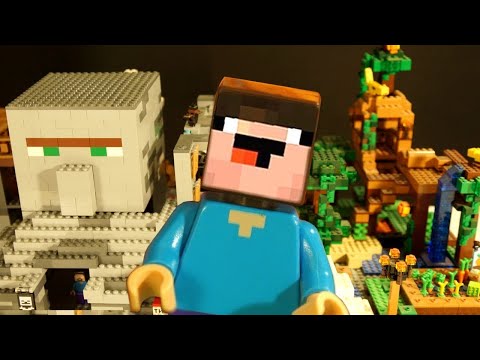 Видео: LEGO Minecraft САМОДЕЛКА и Выживание Лего НУБика