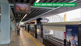 Information [UPD EWL PM Peak Deployment][SMRT] R151 (865/866) arriving Clementi Guide
