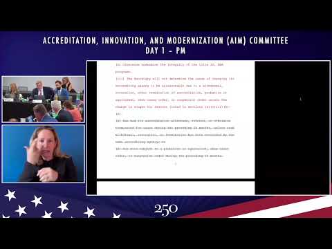 Accreditation, Innovation, and Modernization (AIM) Committee, Session 1, Day 1 PM, April 13, 2026