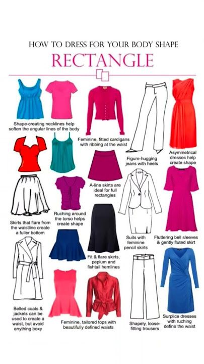 how to dress for rectangle body  shape