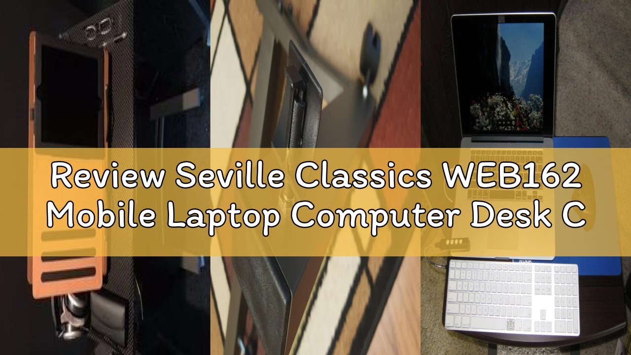 Review Seville Classics WEB162 Mobile Laptop Computer Desk Cart Height-Adjustable from 20.5" to 33",