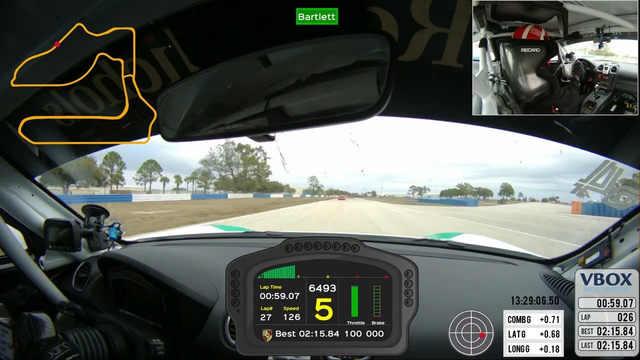 2022 Dan Clarke Sebring PCA Porsche 718 Clubsport 2m14.8s