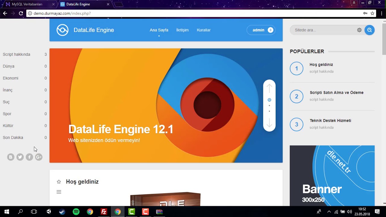 DataLife Engine Kurulumu - YouTube