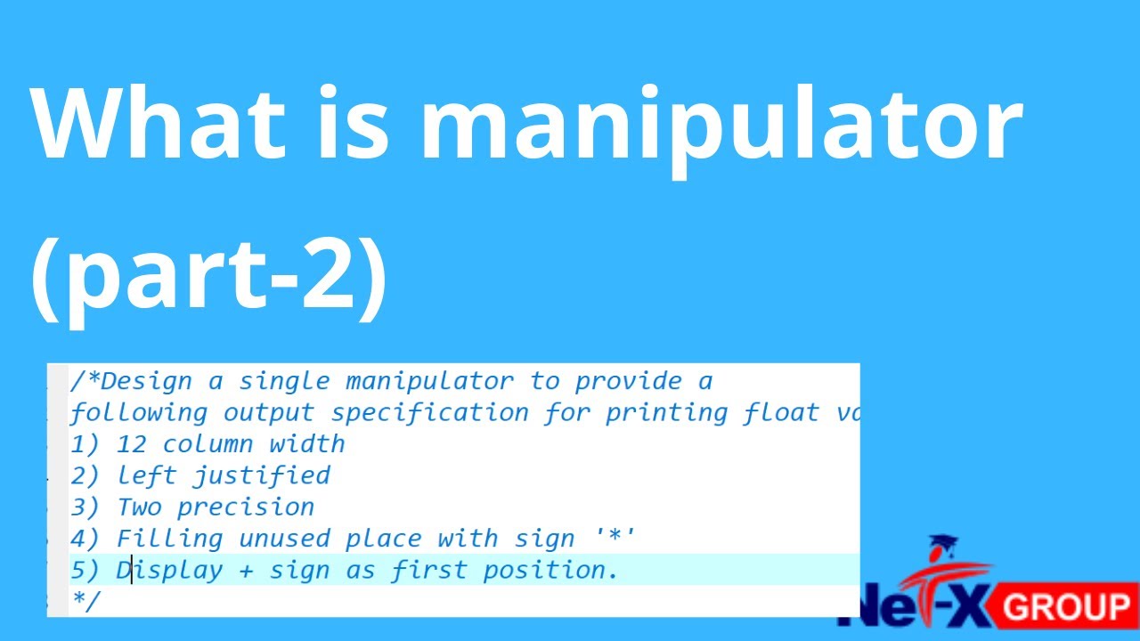 what is user define manipulator in C++ explain in Guajarati part-2 ...
