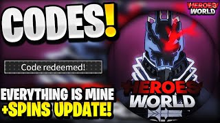 🔥*NEW* All Working EVERYTHING IS MINE UPDATE CODES FOR HEROES WORLD! ROBLOX HEROES WORLD CODES
