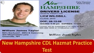 New Hampshire CDL Hazmat Practice Test