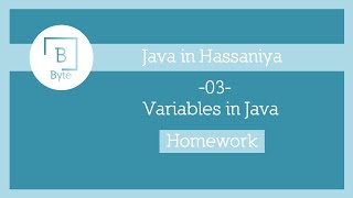 Operators (Homework) - Java in Hassaniya 🇲🇷