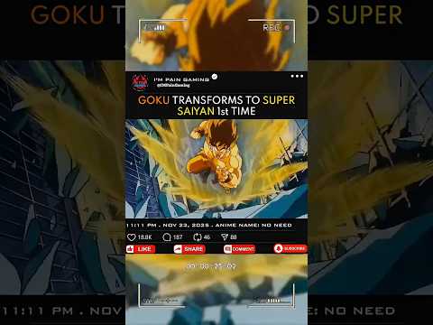 GOKU TRANSFORMS TO FALSE SAIYAN FOR THE 1st TIME #animeshorts #shorts