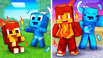 JJ en Mikey: Evolutie van de levenscyclus van elementair water en lava in Minecraft - Maizen