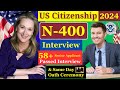 Real Interview of US Citizenship 2024 - N400 Naturalization Interview and Test [Senior Applicant]