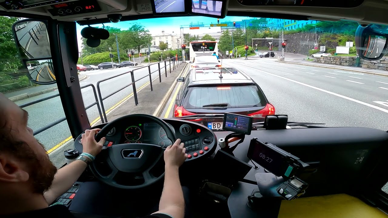 [Onboard] Summer Detour On Route Nr. 5 To Fyllingsdalen- MAN Lion's City CNG 18 M