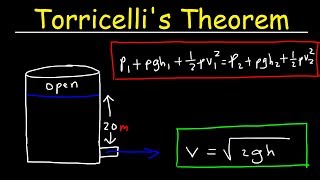 Torricelli's Theorem & Speed of Efflux, Bernoulli's Principle, Fluid Mechanics - Physics Problems screenshot 4