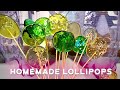 Homemade lollipop recipe / How to make lollipops at home without mould / Stained glass lollipops