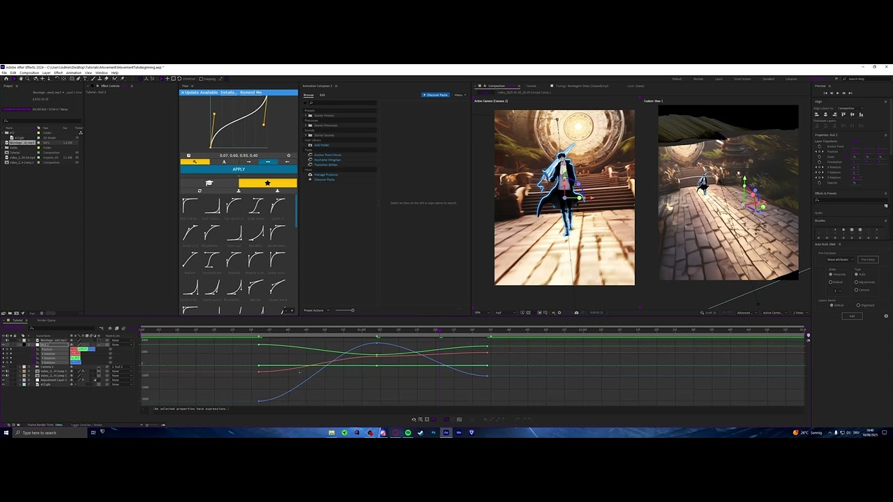 3D Camera Movement Tutorial After Effects 2024+