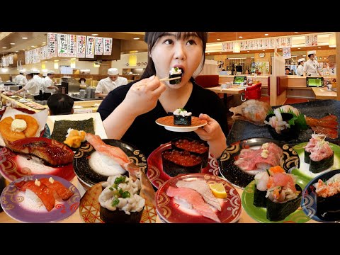 도쿄 현지인 회전초밥 맛집🍣 토리톤 스시 먹방 : 일본 도쿄여행 가시면 이곳은 꼭 가보세요! Conveyor-belt Sushi MUKBANG