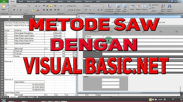 VB.NET|| Implementasi Metode SAW pada Visual Basic.Net#Tutorial