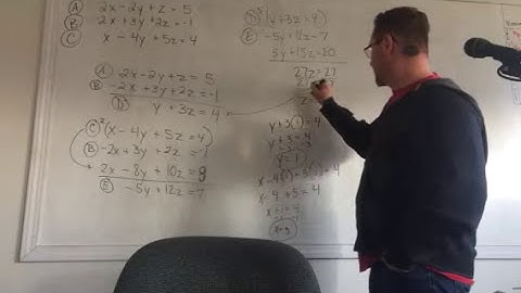 Alg2 3.5:Solving Systems of Equations in 3 Variables(5)