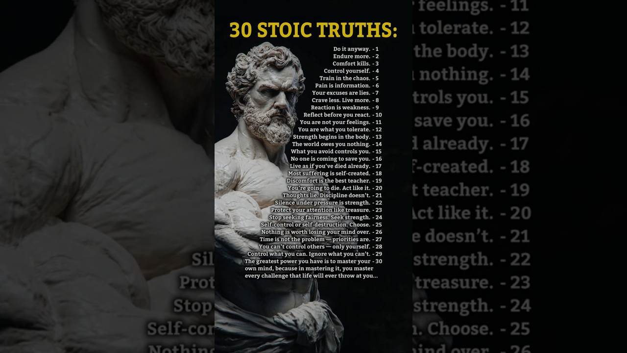 ☠️ 30 Brutal Stoic Truths That Will Change You Forever