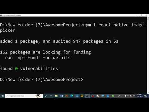 React native image picker part 1