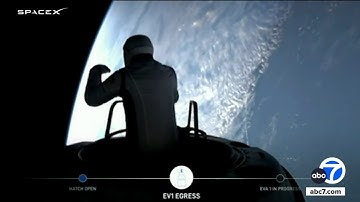 History in space: 1st private spacewalk high above Earth