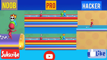 NOOB vs PRO vs HACKER ✅ Run Race 3D✅#runrace3d #gameplay #mrgames