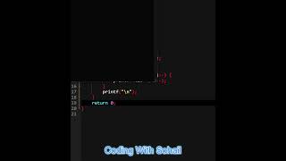 Pattern 51 || C Programming || Coding With Sohail #shorts