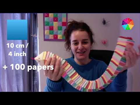 Serp modular de paper (creadora Dorota Dziamska) origami + math