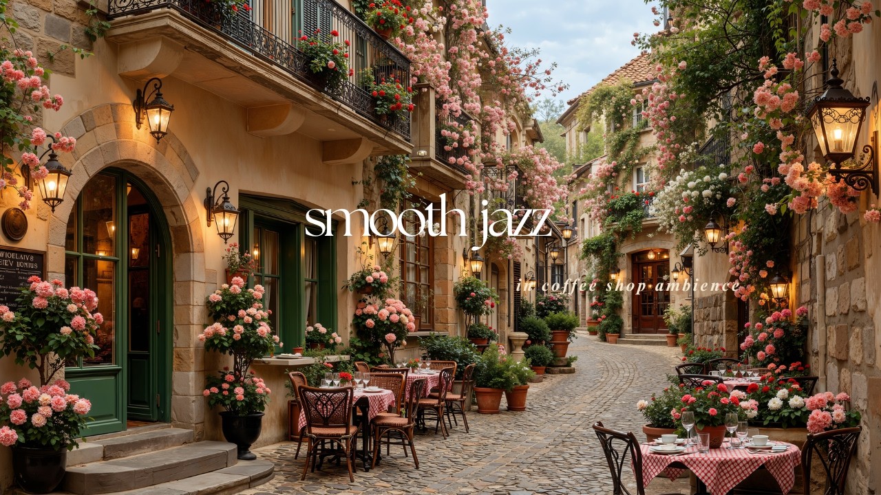 Tranquil Jazz Outdoor Cafe Ambience for Focus | Smooth Jazz Music with Nature Therapy to Work