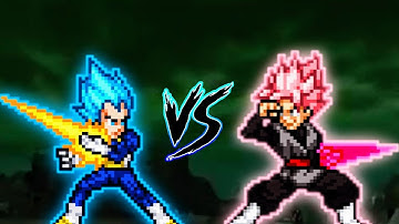 Vegeta SSB DBFZ VS Goku Black SSR DBFZ in Jump Force Mugen 😱