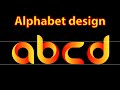 illustrator alphabet logo design for beginners  ABCD