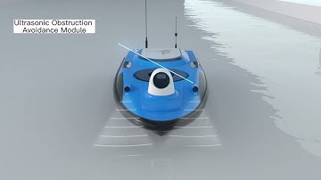 Automatic Surveying and Mapping Unmanned Surface Vessel(USV)|Ultrasonic Obstruction Avoidance Module