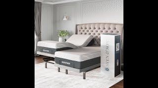 Sven & Son Platinum Adjustable Bed + 14” Hybrid Mattress | Split King Luxury Sleep Setup